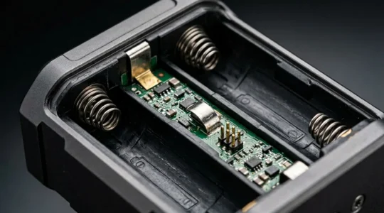 Box mod cigarette électronique avec deux accus 18650 montrant l'autonomie batterie