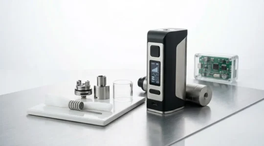 Système électronique de contrôle de température sur cigarette électronique moderne protégeant le coton de la résistance