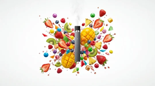 Expérience de vapotage avec saveurs gourmandes colorées