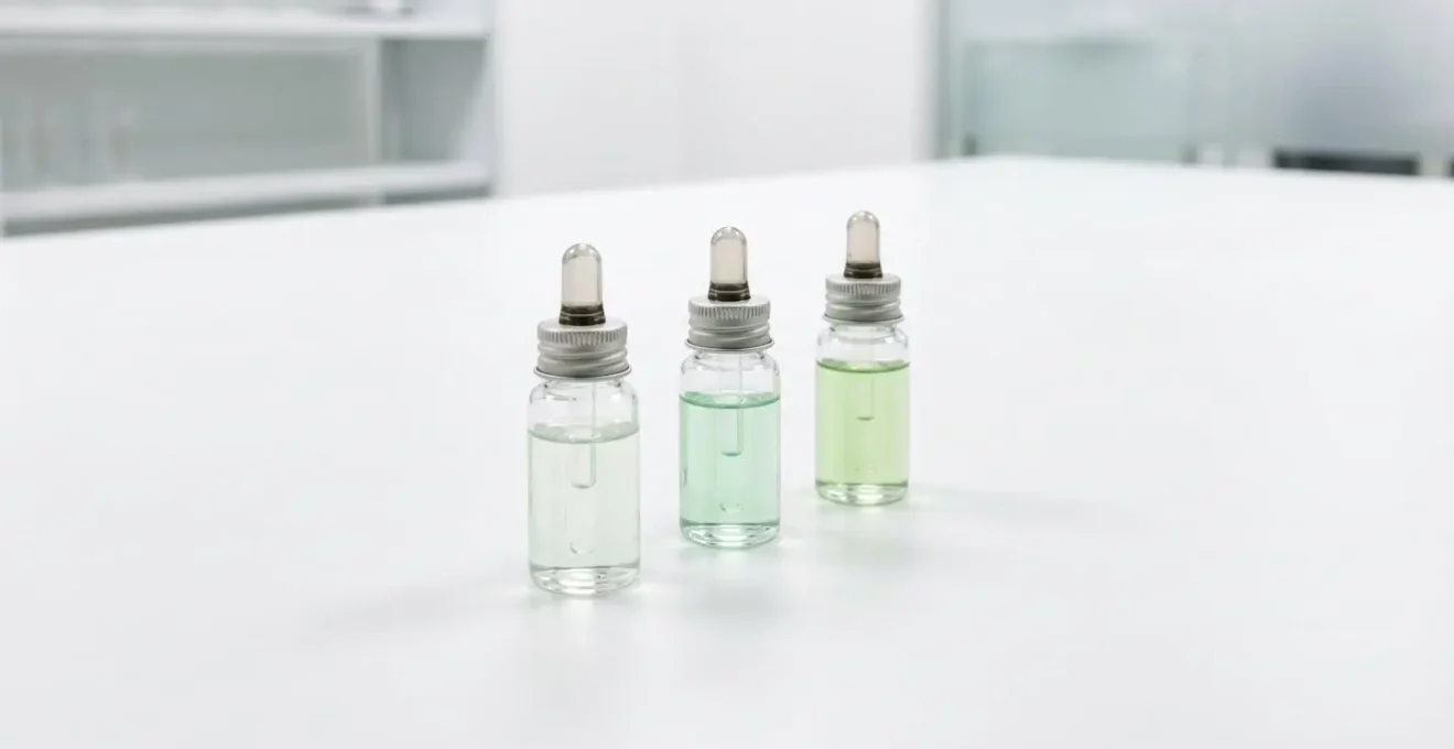Fioles de test pour doser les additifs de fraîcheur menthe et obtenir un effet glacial sur-mesure.