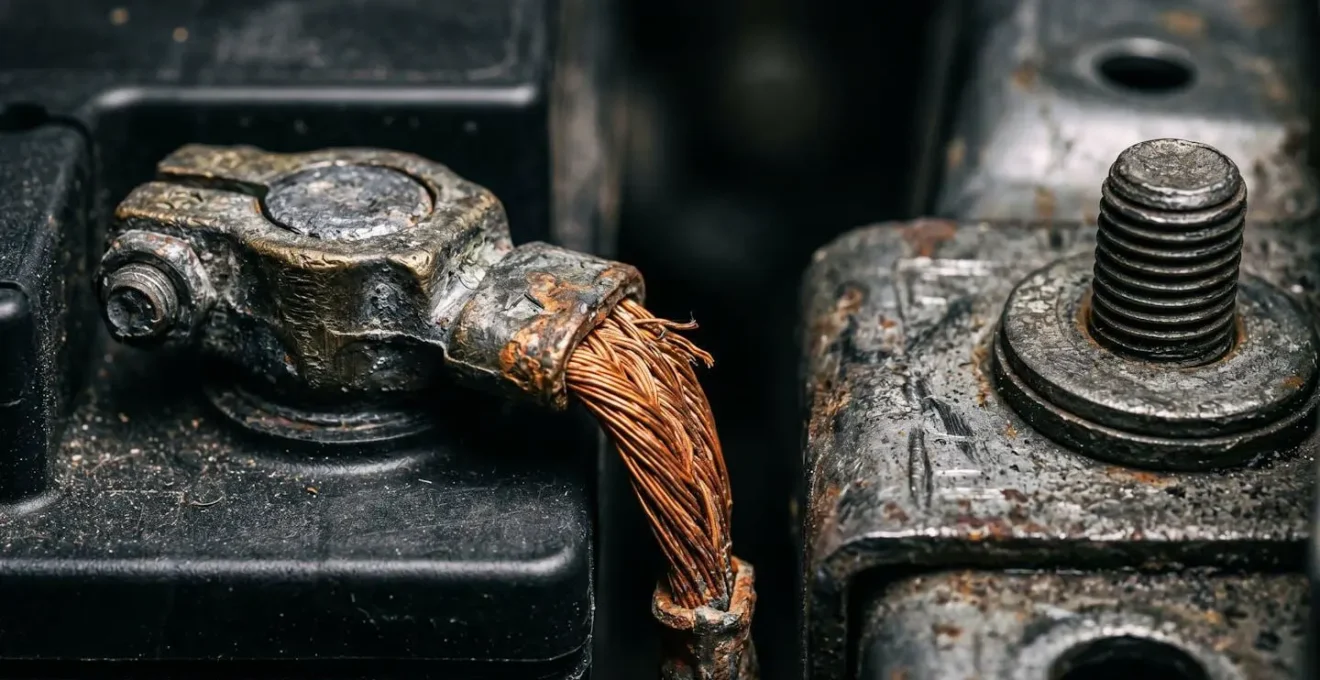 Démonstration du danger d'un court-circuit avec une pièce touchant les pôles d'un accu