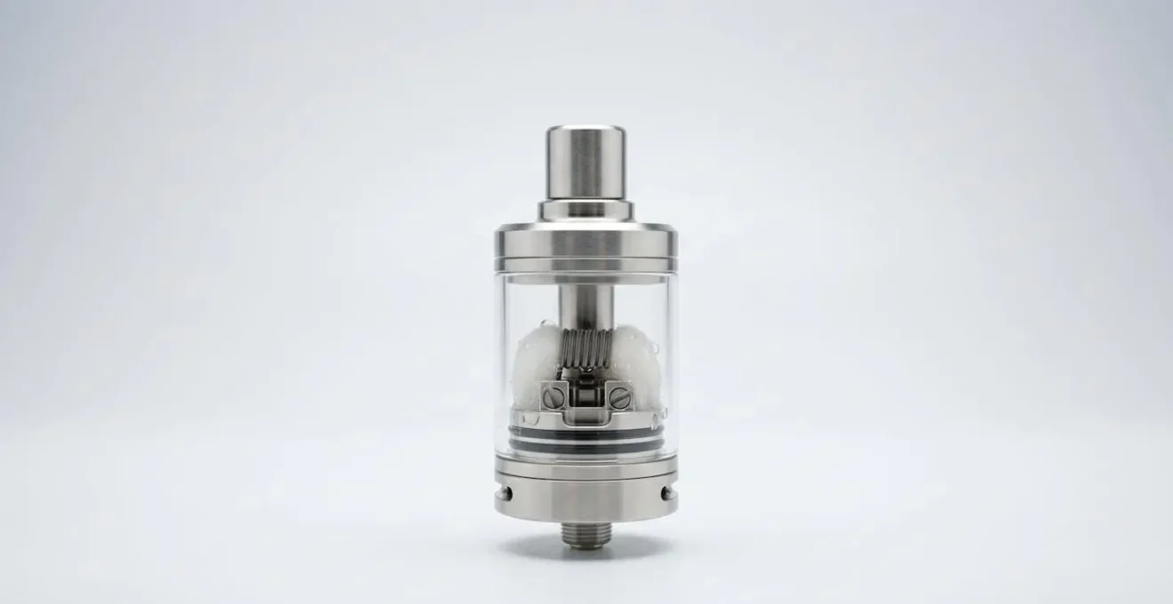 Coupe transversale montrant la densité optimale du coton pour liquides épais